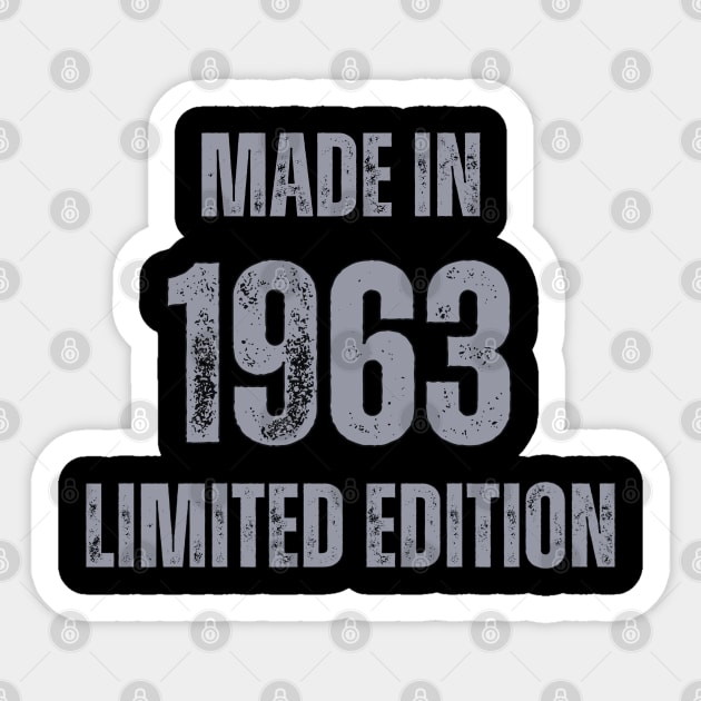 Vintage Made in 1963, Limited Edition , Gift for Mom Dad Birthday Sticker by Mary_Momerwids